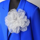 Брошь текстильная «Цветок» объемный, невесомый, серая - Фото 2