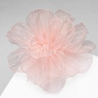Брошь текстильная «Цветок» объемный, невесомый, розовая - Фото 1