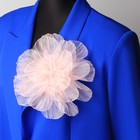 Брошь текстильная «Цветок» объемный, невесомый, розовая - Фото 3