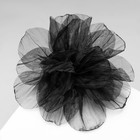 Брошь текстильная «Цветок» объемный, невесомый, цвет чёрный - Фото 1