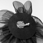 Брошь текстильная «Цветок» объемный, невесомый, цвет чёрный - Фото 2