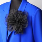 Брошь текстильная «Цветок» объемный, невесомый, цвет чёрный - Фото 3