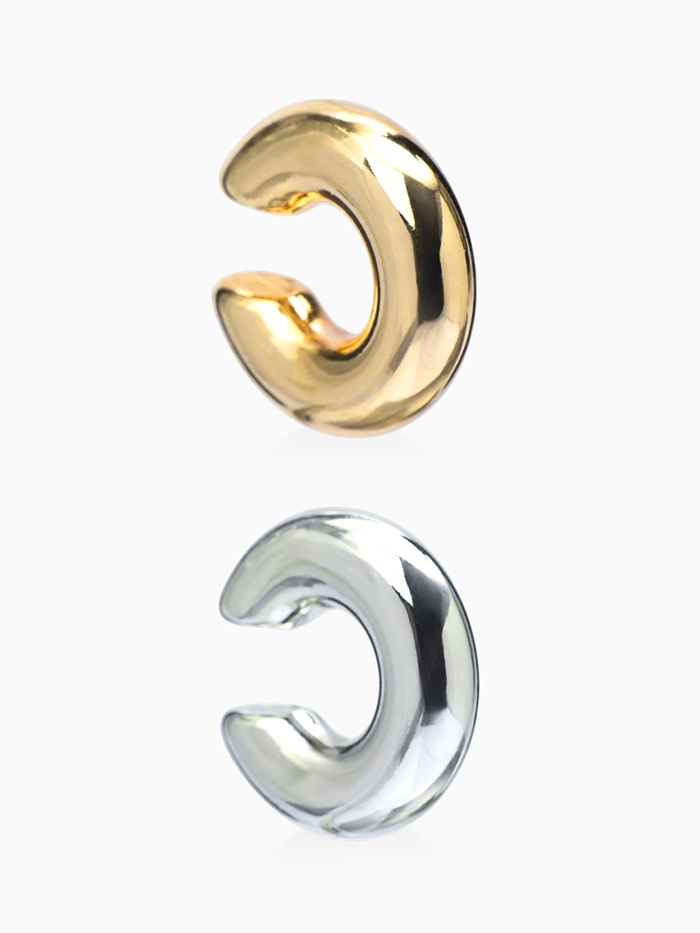Серьги каффы «Кольца», 2 шт. цвет серебряно-золотой - Фото 1