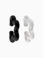 Серьги «Каффы» набор 2 шт., цветок, цвет чёрно-белый 10470558