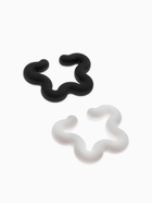 Серьги «Каффы» набор 2 шт., цветок, цвет чёрно-белый 10470558