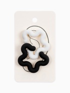 Серьги «Каффы» набор 2 шт., цветок, цвет чёрно-белый 10470558