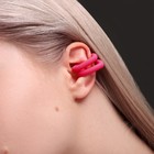 Серьги каффы «Сердце», 2 шт, сердце, цвет розовый - Фото 2