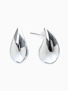 Серьги пластик «Капля», крупная, цвет серебро - Фото 1