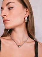 Серьги пластик «Капля», крупная, цвет серебро - Фото 2