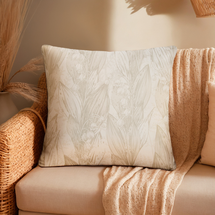 Наволочка декоративная «Этель. Ландыш», 43×43 см, бежевая - Фото 1