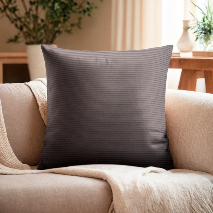 Наволочка декоративная «Этель», 43×43 см, велюр, серая - Фото 1
