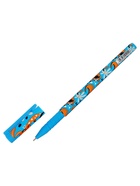 Ручка шариковая масляная 0.7 мм, корпус софттач с рисунком «Vinson» синяя - Фото 4