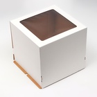 Коробка под торт с окном, 30 х 30 х 29 см - фото 25308706