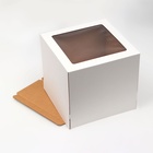 Коробка под торт с окном, 30 х 30 х 29 см - фото 25308708