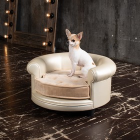 Лежак Murphy, 62×60×30 см, мебельная ткань, размер S, бежевого цвета