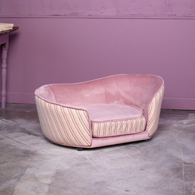 Лежак Teddy, 86×54×37 см, мебельная ткань, размер M, розового цвета