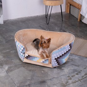 Лежак Teddy, 75×45×36 см, мебельная ткань, размер S, бежевого цвета