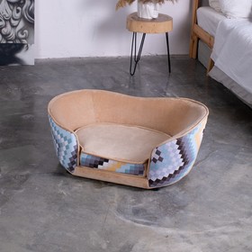 Лежак Teddy, 86×54×37 см, мебельная ткань, размер M, бежевого цвета