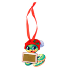 Ёлочная деревянная подвеска на новый год «Змея в шапке» со скретч-слоем, новогоднее украшение - фото 110822694