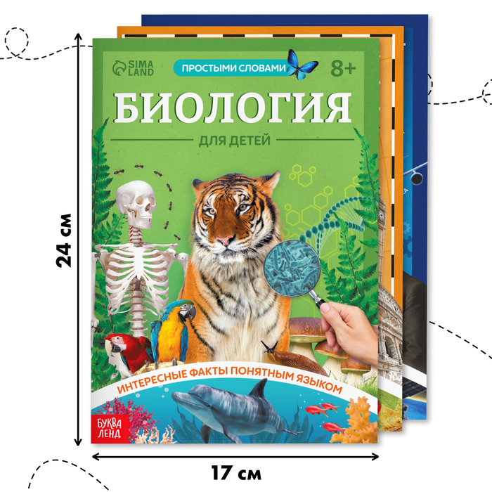 Набор энциклопедий в мягком переплёте «Физика, биология и география для детей» 10687038