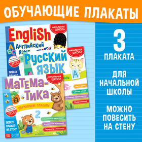 Набор «Обучающие плакаты для начальной школы», 3 шт. 10687045