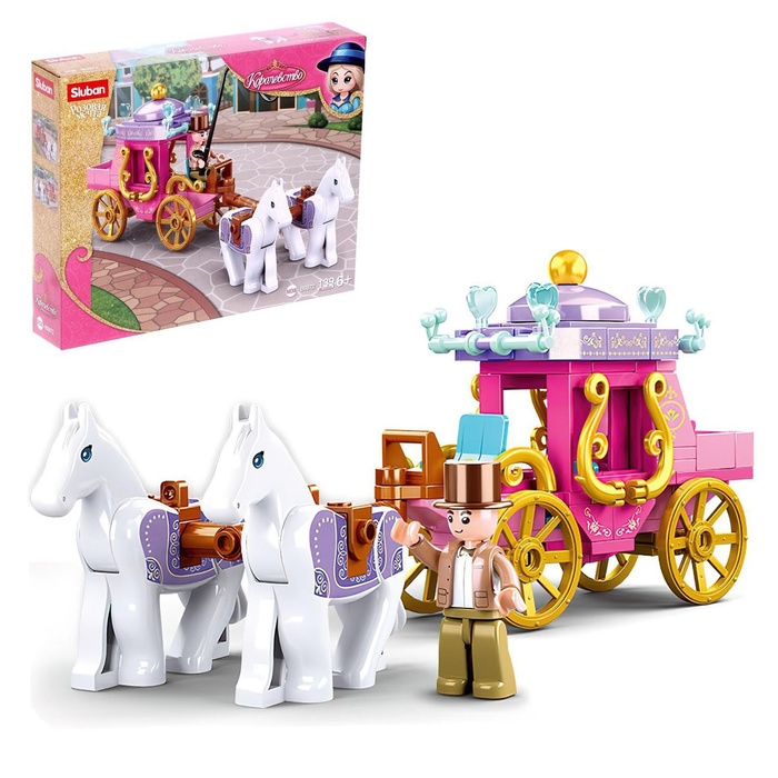 Конструктор Розовая Мечта «Королевская карета», 139 деталей, уценка - Фото 1