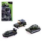 Набор металлических машин «Армия», 3 штуки, МИКС, уценка 10712644
