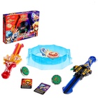 Набор волчков ULTRA SPIN «Сражение гладиаторов», 4 волчка, 2 устройства запуска, арена, уценка - Фото 1