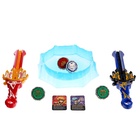 Набор волчков ULTRA SPIN «Сражение гладиаторов», 4 волчка, 2 устройства запуска, арена, уценка - Фото 2