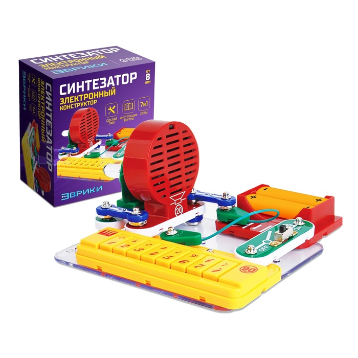 УЦЕНКА Электронный конструктор «Синтезатор», 7 в 1, 11 элементов - Фото 1