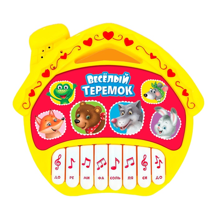 УЦЕНКА Музыкальная игрушка-пианино ZABIAKA «Любимые сказки: Весёлый теремок», 16 весёлых песенок, работает от батареек - Фото 1