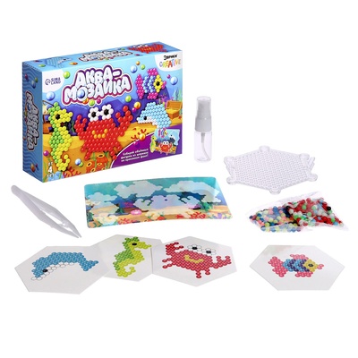 УЦЕНКА Аквамозаика с декорациями «Морской мир», 285 шариков, уценка