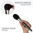 Кисть для макияжа PREMIUM, 19 см, чёрная - Фото 2