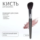 Кисть для макияжа «PREMIUM», 18 см, цвет чёрный - фото 321865598