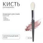 Кисть для макияжа «PREMIUM», 18 см, цвет чёрный 9767814 - фото 312440002