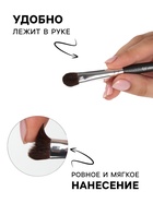 Кисть для макияжа PREMIUM, 17 см, чёрная - Фото 2