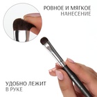 Кисть для макияжа глаз PREMIUM, натуральный ворс, 16.5 см, чёрная - Фото 2