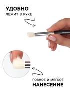 Кисть для макияжа глаз PREMIUM, натуральный ворс, 17.5 см, чёрная - Фото 2