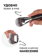 Кисть для кремовых текстур PREMIUM, 16.5 см, чёрная - Фото 2