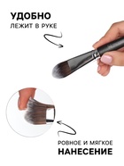 Кисть для кремовых текстур PREMIUM, 17.5 см, чёрная - Фото 2