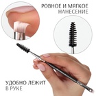 Кисть для макияжа PREMIUM, для бровей, 15.8 см, чёрная - Фото 2