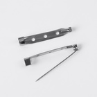 Основа для броши, 45/40/32/30/25/20 мм, набор 12 шт., цвет серебряный - Фото 3