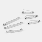 Основа для броши, 45/40/32/30/25/20 мм, набор 12 шт., цвет серебряный - Фото 4