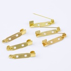 Основа для броши, 25 мм, 2 отверстия, 10 шт., цвет золотой - Фото 4