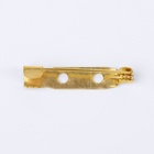 Основа для броши, 25 мм, 2 отверстия, 10 шт., цвет золотой - Фото 5