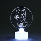 Светильник ночник «Котик», d=6 см, модель E-34 - Фото 2