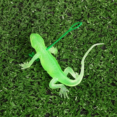 Декоративная подвеска «Ящерица», 10×4.5 см, резина, светящиеся, набор 10 шт.