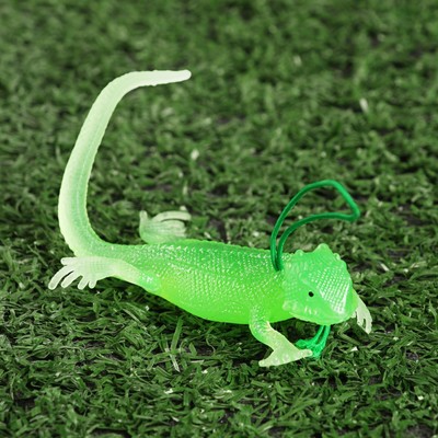 Декоративная подвеска «Ящерица», 10×4.5 см, резина, светящиеся, набор 10 шт.