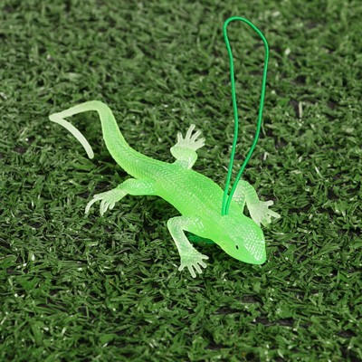 Декоративная подвеска «Ящерица», 10×4.5 см, резина, светящиеся, набор 10 шт.