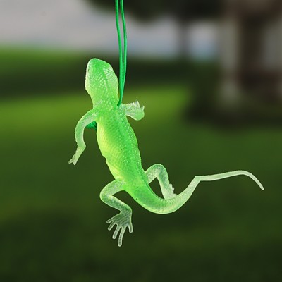 Декоративная подвеска «Ящерица», 10×4.5 см, резина, светящиеся, набор 10 шт.